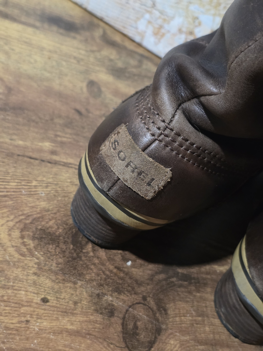 Sorel Slumpack Brown Leather and Rubber Tall Riding Boots - Picture 10 of 13